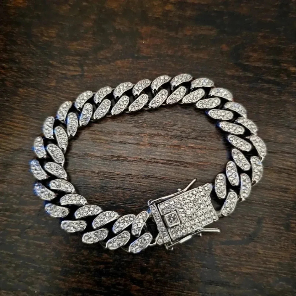 Faux Diamond Chain Bracelet